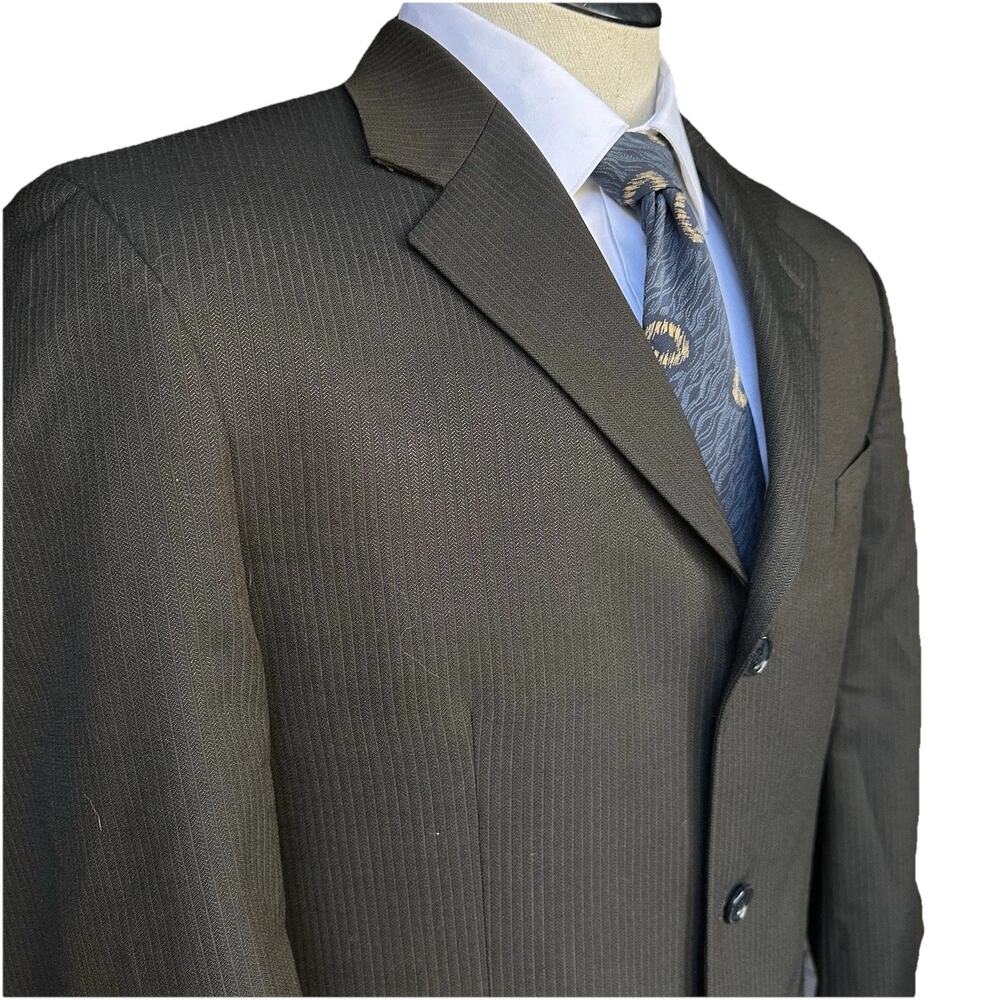 Jones NY Men 40R Sport Coat Blazer for Kaughmanns Dark Brown 80% wool 20% Silk